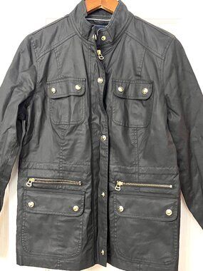 Tommy Hilfiger women's black utility jacket, size L